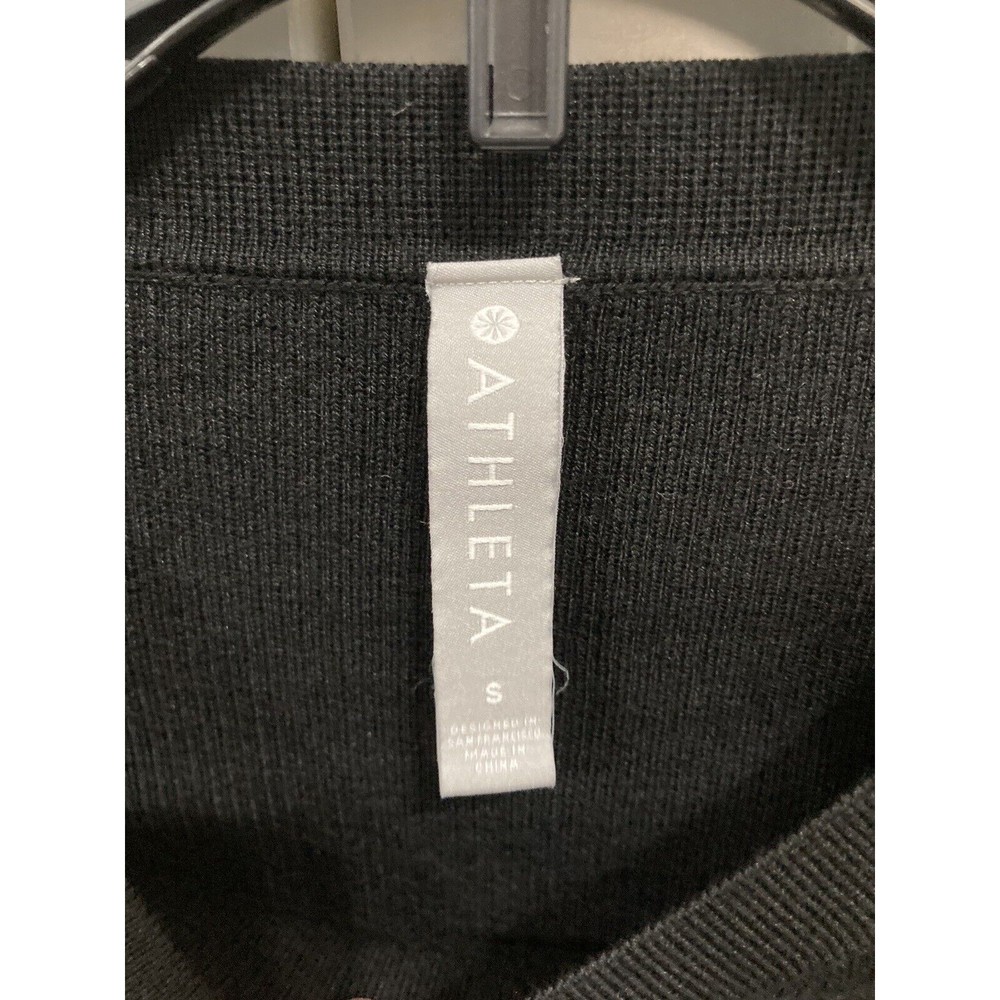 Athleta Table Rock Wool Blend Sweater Black Size Small - Picture 3 of 4
